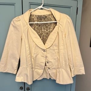 Boutique jacket with sweetheart charm